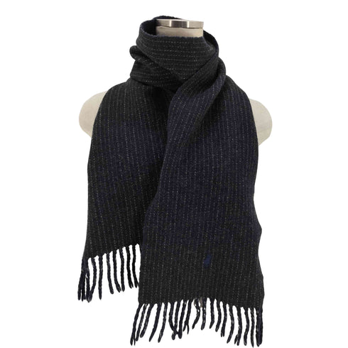 ポロラルフローレン POLO RALPH LAUREN 90s 同色 ポニー刺繍 ストライプ ラムズウール マフラー メンズ